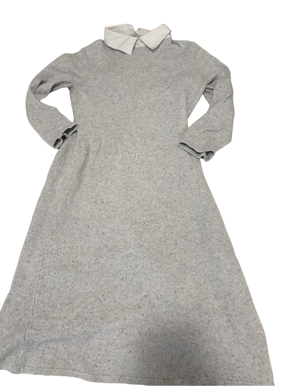 Preppy Cynthia Rowley grey knit dress with white collar